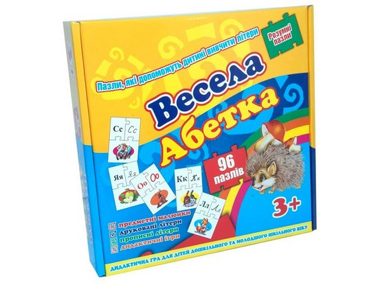 Гра навчальна Пазли Весела абетка Укр (Strateg)