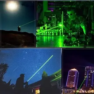 Вказка LASER 303 GREEN, Лазерна указка з насадками, Зелений промінь (100), фото 3