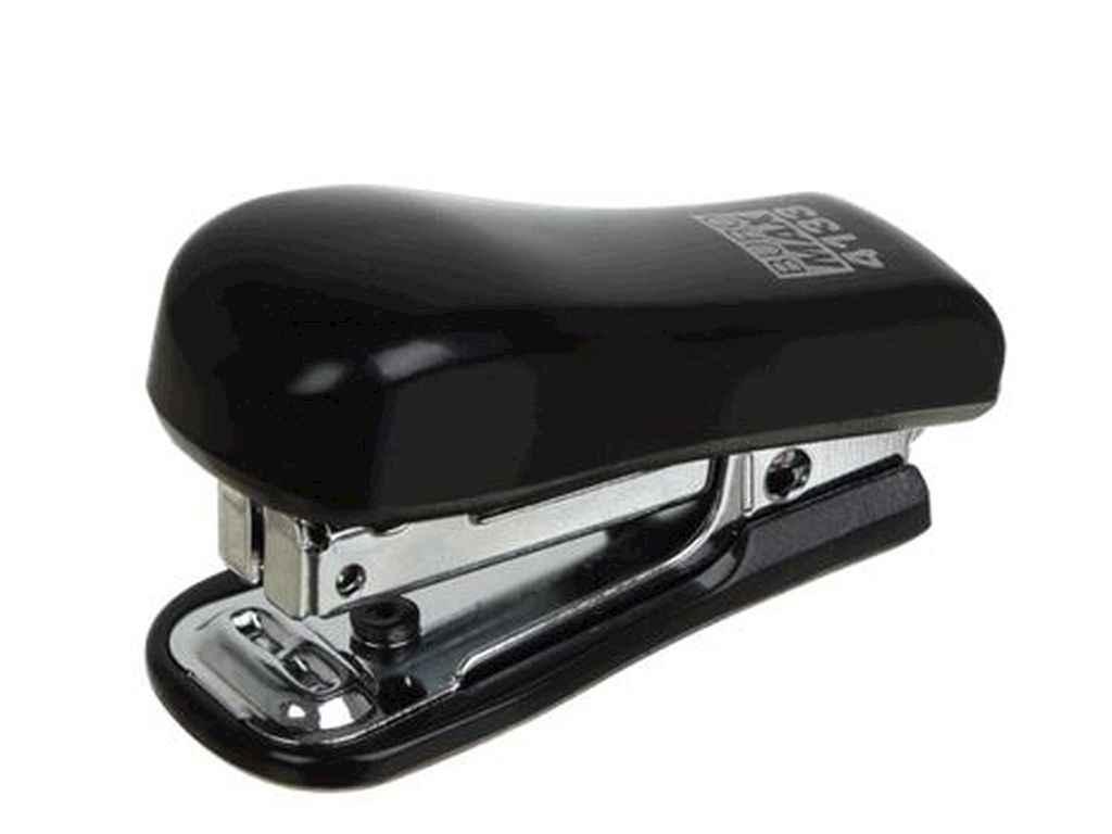 Степлер пластиковий МІНІ, 10 л., (скоби №10), 58х22х32 мм, чорний ТМ BUROMAX, фото 1