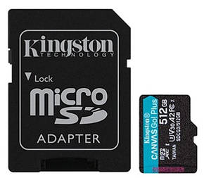 Карта пам'яті Kingston 512GB microSDXC class 10 UHS-I U3 A2 Canvas Go Plus (SDCG3/512GB), фото 2