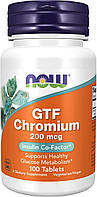 Хром GTF Chromium Now Foods 200 мкг 100 таблеток