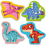 Пазлы Мягкие Baby Puzzle 4 в 1 "Динозавры" VT1106-93 Vladi Toys, фото 2