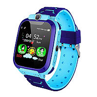 Детские смарт часы-телефон Aishi Q12 с GPS, родительским контролем и прослушиванием (Blue)-LВR