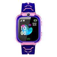Детские смарт часы-телефон Aishi Q12 с GPS, родительским контролем и прослушиванием (Pink)-LВR