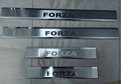 Захист порогів - накладки на пороги ZAZ FORZA з 2002 р. (Premium)