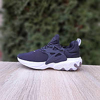 Женские кроссовки Nike React PRESTO (черные с белым) модные демисезонные кроссы 20867 Найк