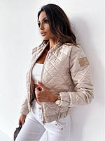 Куртка женская Демисезонная стеганая плащевка с водооталкивающая силикон 100 Размер 42-44, 46-48, 50-52, 54-56