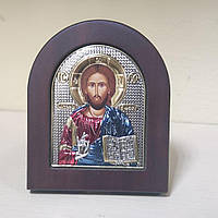 Греческая икона Silver Axion Иисус Христос цветной EP2-001XAG/P/C 9х10 см