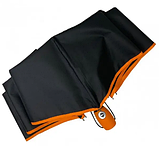 Парасолька жіноча автомат Susino 16301AC 8 спиць (88846-1-E) Чорний з помаранчевою облямівкою, фото 3