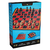Набор из трех настольных игр «Шахматы, шашки и крестики-нолики» Spin Master SM98377/6065336, World-of-Toys
