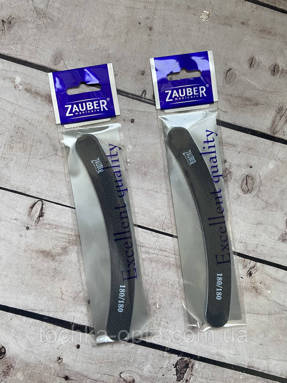 Пилка Zauber 180/180 чорна банан, фото 1