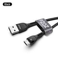 Телефонный кабель USB type A Micro USB 3A 1 м плетеный с функцией быстрой зарядки