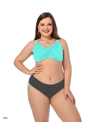 4Купальник для полных SISIANNA 51810 Кейла мята(В НАЛИЧИИ ТОЛЬКО 50 52 54 56 УКР р-ры), фото 1