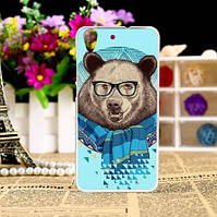 Яскраві оригінальні чохли для Huawei Y6 II з картинкою Ведмідь в окулярах