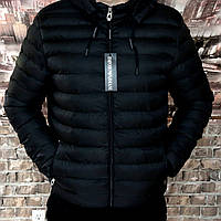 Куртка мужская чёрная демисезонная размер (М) Armani код товара -(8024) L