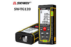 Лазерний далекомір SNDWAY SW-TG120 до 120 м, вбудовані рівні, min/max, дисплей 2"