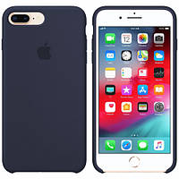 Силиконовый чехол Silicone Case для iPhone 7 Plus / 8 Plus (7+ / 8+) Темно синий Midnight Blue 8 (бампер)