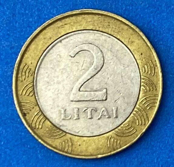 Монета Літви 2 літа 1998-2002 рр