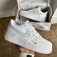 Кроссовки женские Nike Air Force 1 mini swoosh mint , Весенние женские кроссовки Найк Аир Форс 1