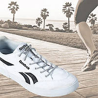 Еластичні шнурки для взуття Lesko з металевими капсульними пряжками 6 шт., фото 3