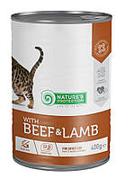 Nature's Protection Cat adult with beef & lamb complete pet food with beef adult cats говядина и ягненок корм