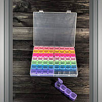 Контейнер пластиковий кольоровий V-13 на 56 секцій (розмір 21х17,5х2,5 см)