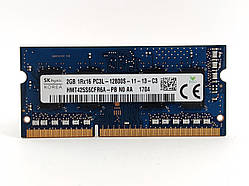 Оперативна пам'ять для ноутбука SODIMM SK Hynix DDR3L 2Gb 1600MHz PC3L-12800S (HMT425S6CFR6A-PB) Б/В