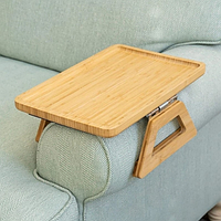 Бамбуковий столик-накладка на підлокітник дивану 26.5*38 см