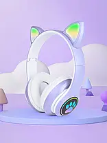 Дитячі навушники з підсвічуванням CAT JST-28 Bluetooth, Навушники з котячими вушками, Навушники, що світяться, фото 3