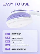 Дитячі навушники з підсвічуванням CAT JST-28 Bluetooth, Навушники з котячими вушками, Навушники, що світяться, фото 6