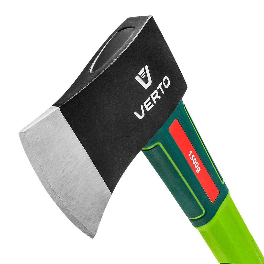 Сокира 2,5 кг, обух 1,5 кг, рукоятка зі скловолокна Verto 05G202, фото 1