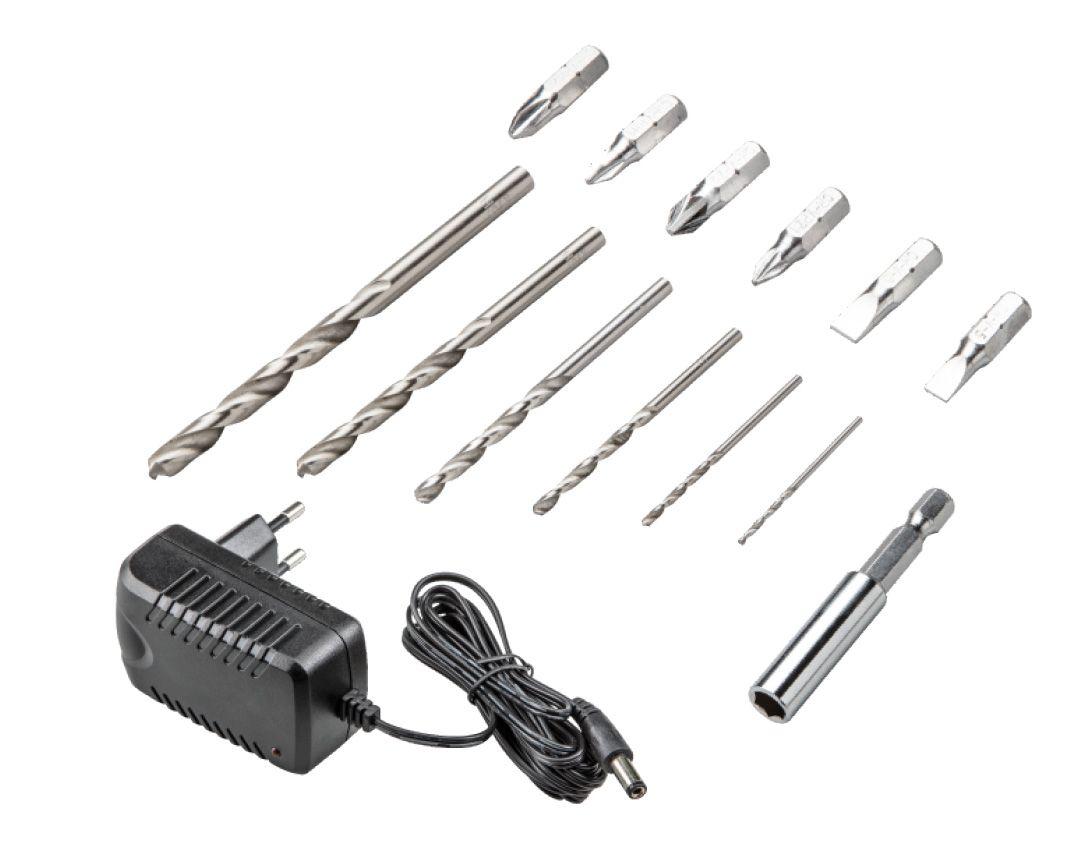 Акумуляторна дриль/шуруповерт 2 x 14.4V, Li-Ion/1.3Ah, валіза, фото 1