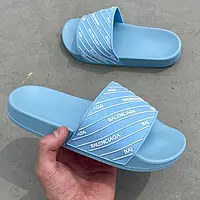 Balenciaga Slides Small Logo Blue 36