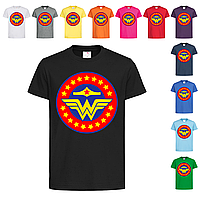 Чорна дитяча футболка Wonder Woman лого (12-1-6-3)