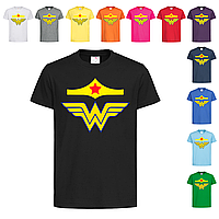 Чорна дитяча футболка Wonder Woman logo (12-1-6-5)