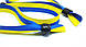 Тканий контрольний браслет на руку жовто-синій із застібкою. Ширина 15мм, довжина 350мм., фото 4