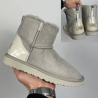 Ugg Mini Lacquer ZIP Light Grey 36