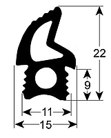 Ущільнювач GN1110 тип 1 (термостійкий) для печей Unox мод. XB, XBC, XVC, XV, XF, Apach, Garbin та ін. (відрізний), фото 2