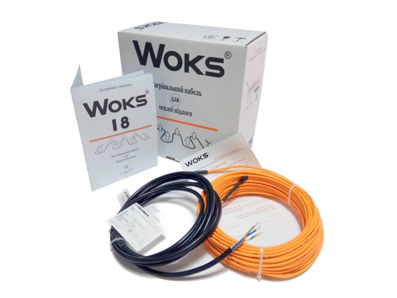 Нагрівальний кабель Woks 18 160 Вт (довжина 8 м.) - фото 1 - id-p2096282260