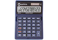 Калькулятор настільний Optima O75514, 12 розрядів, водонепроникний, розмір 171*120*36 мм