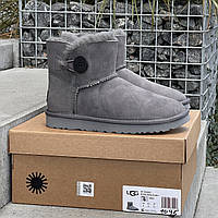 Ugg Mini Bailey Button Grey 36