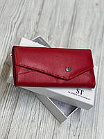 Женский кожаный кошелёк ST 212 красный