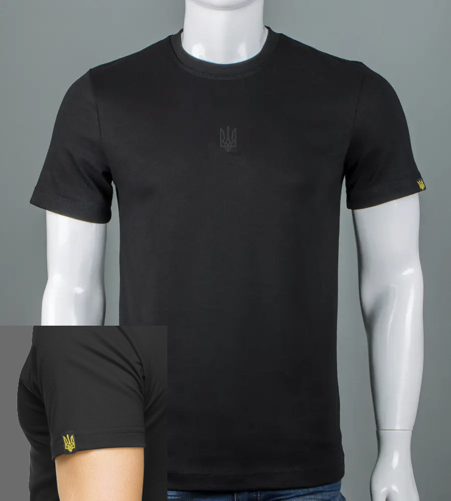 Футболка вільний крій Тризуб Чорний 6301м, XXL (1шт)