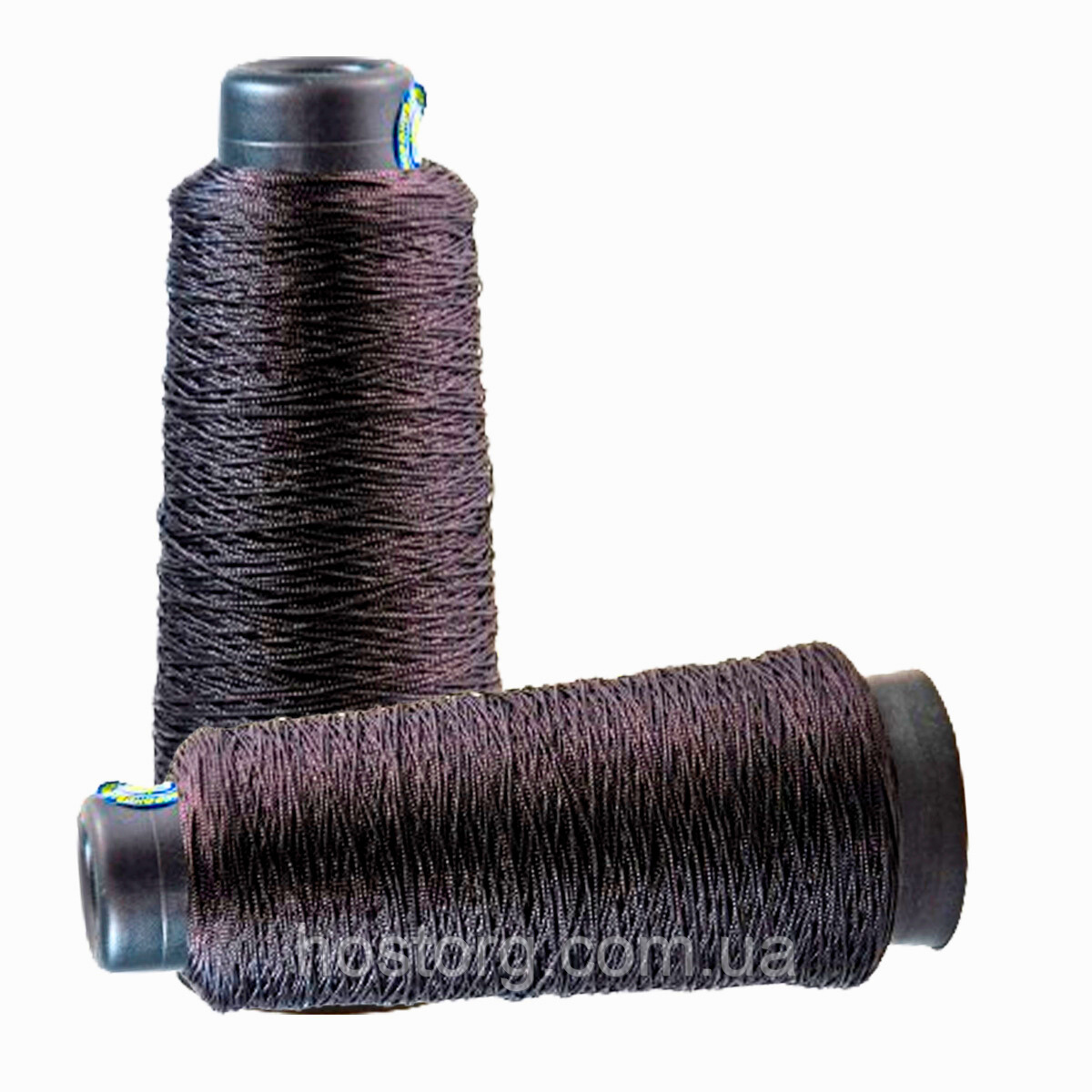 Капронова взуттєва нитка 0.8мм  tex №280 чорна 450 гр (великий конус) 1300 м