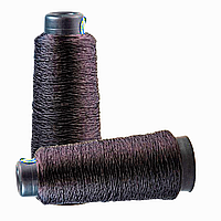 Капронова взуттєва нитка 0.8мм  tex №280 чорна 450 гр (великий конус) 1300 м