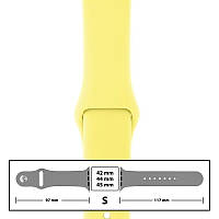 Ремінець силіконовий для Apple Watch 42/44/45 mm розмір S (40) Lemonade