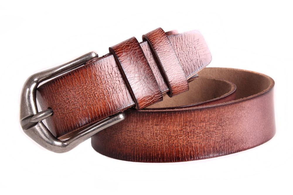 Чоловічий ремінь з натуральної шкіри під джинси 305253 коричневий, фото 1