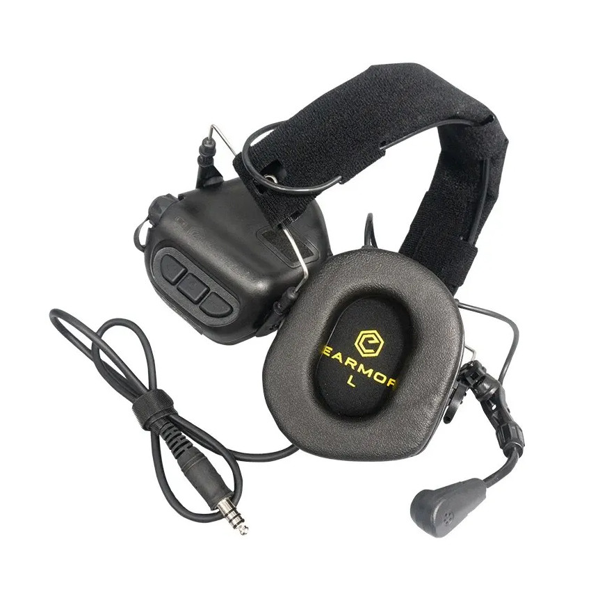 Тактичні навушники EArmor M32 MOD3 з мікрофоном black