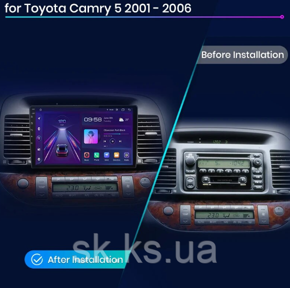 Junsun 4G Android магнітолу для Toyota Camry 5 2001-2006