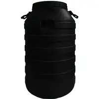 Бочка пластикова технічна Чорна 50 л Бідон з широкою горловиною Технічна бочка